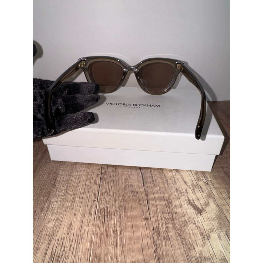 NWT Victoria Beckham Brown Gradient Sunglasses Designer Chic Minimal Luxury - Picture 5 of 7
